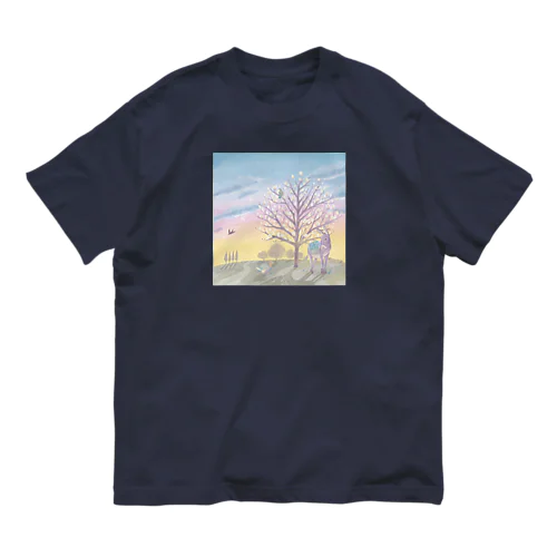 ハクモクレンとロバたち Organic Cotton T-Shirt