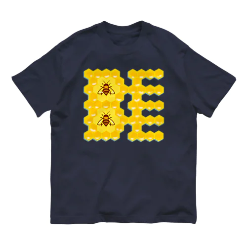 ハニカム構造(BEE） オーガニックコットンTシャツ