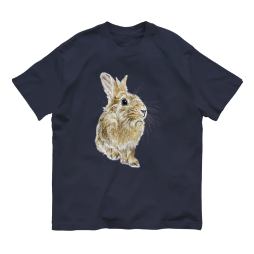 きりっ（ぽんちゃん）白ひげ オーガニックコットンTシャツ