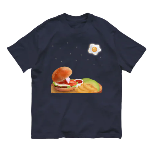 月見バーガー🍔 オーガニックコットンTシャツ