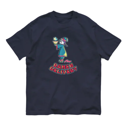 ラーメンデリバリー（キョンシーEats） オーガニックコットンTシャツ