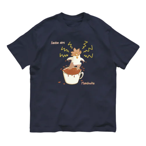 3Dラテアート オーガニックコットンTシャツ