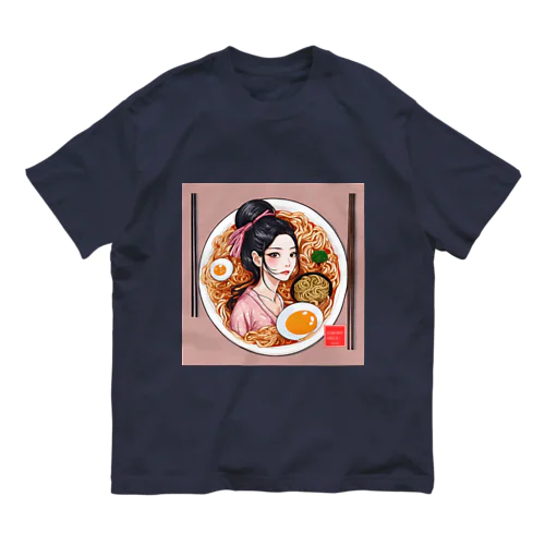 KIMONO GIRLS 華 ramen オーガニックコットンTシャツ