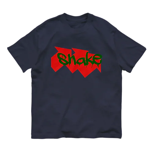 snake オーガニックコットンTシャツ