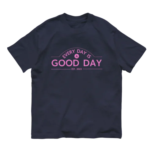 日日是好日（ピンク） オーガニックコットンTシャツ