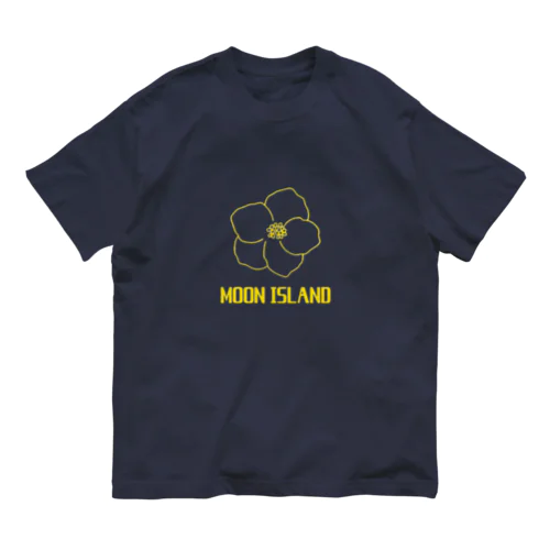 MOON ISLAND No.4 flower Organic Cotton T-Shirt