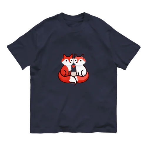 Dual Foxes オーガニックコットンTシャツ