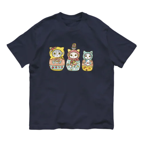 マトニャーシカ　プリンちゃん一家 オーガニックコットンTシャツ