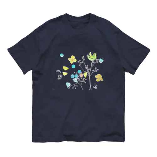 爽やかな夏のお花 オーガニックコットンTシャツ