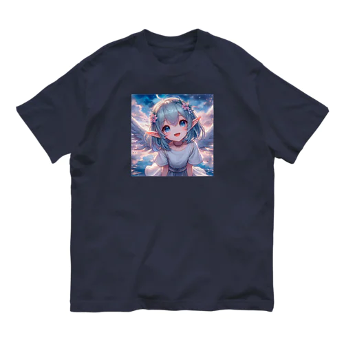 可愛い少女の天使✨ オーガニックコットンTシャツ