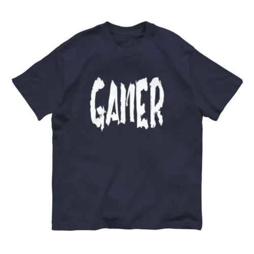 GAMER(白) Organic Cotton T-Shirt