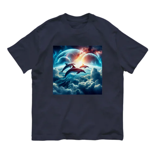 宇宙海（イルカ） オーガニックコットンTシャツ