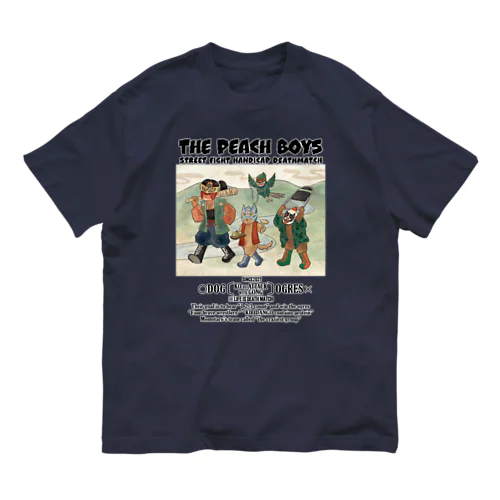 THE PEACH BOYS　最狂チーム桃太郎　白文字　 Organic Cotton T-Shirt