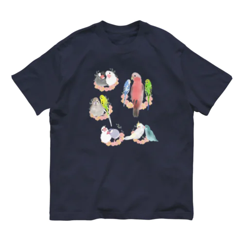 コットンキャンディ小鳥たち オーガニックコットンTシャツ