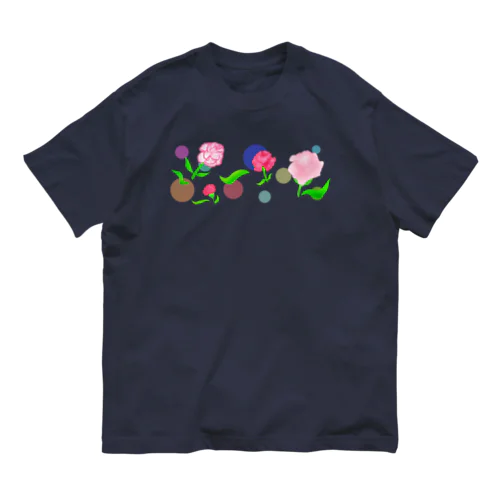 カーネーションと水玉模様 Organic Cotton T-Shirt