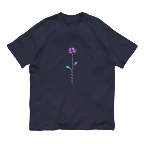 バラの花 オーガニックコットンTシャツ
