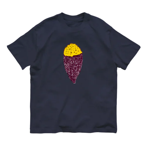 秋のイチオシデザイン！「プレミアム焼き芋」 Organic Cotton T-Shirt