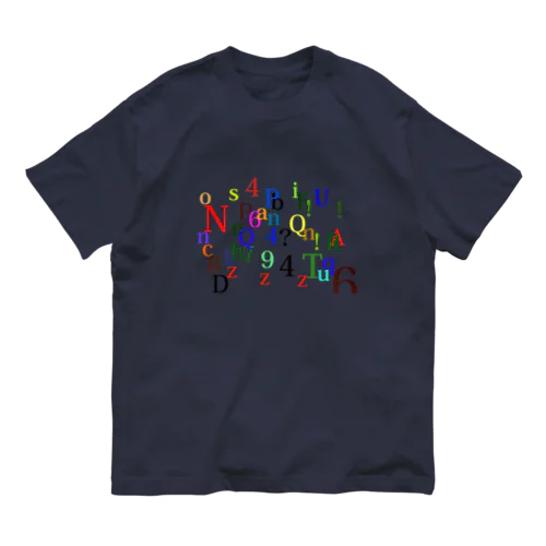 アルファベットと数字の洪水 Organic Cotton T-Shirt