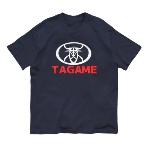 TAGAME (white) オーガニックコットンTシャツ