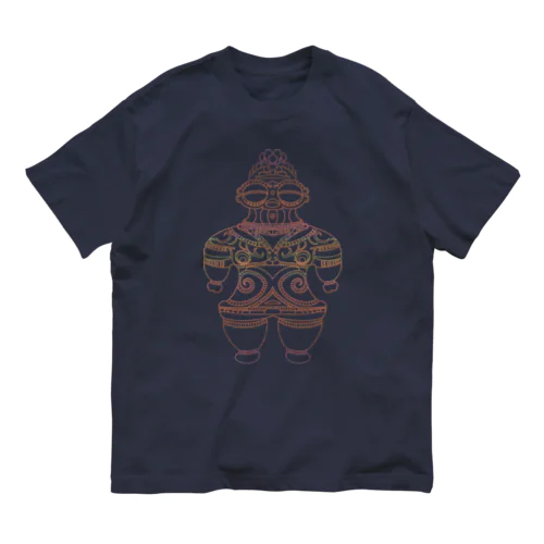 遮光器土偶に想いをよせて（前姿） Organic Cotton T-Shirt