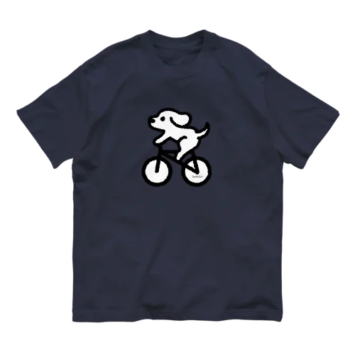 わんこ自転車にのる Organic Cotton T-Shirt