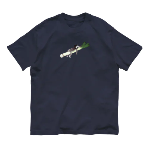 ナマケモノ×ネギ Organic Cotton T-Shirt