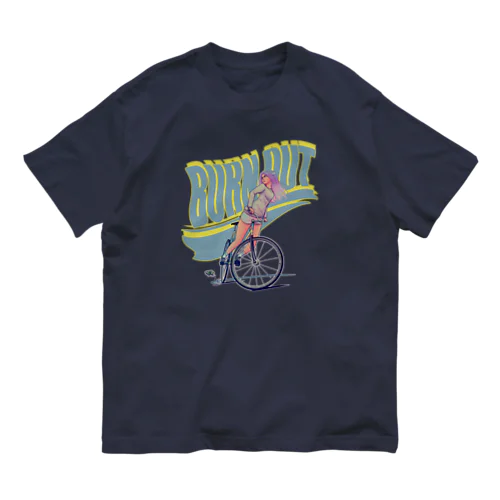 "BURN OUT" オーガニックコットンTシャツ