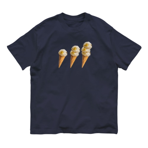 栗ご飯（アイスクリーム） Organic Cotton T-Shirt