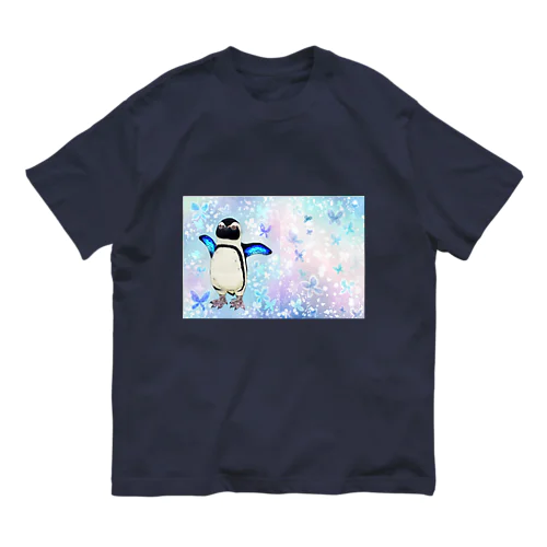 ケープペンギン「ちょうちょ追っかけてたらまいごになっちゃった…」 Organic Cotton T-Shirt