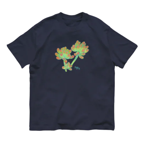 多肉植物・乙女心 オーガニックコットンTシャツ