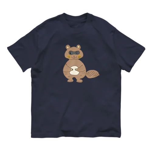 たぬき オーガニックコットンTシャツ