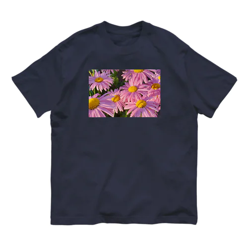 花模様  光を浴びて オーガニックコットンTシャツ