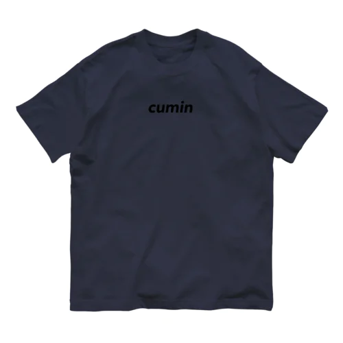 クミンロゴ(黒ロゴ)スパイスカレー Organic Cotton T-Shirt