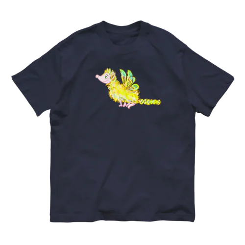 トンボラゴン黄色 オーガニックコットンTシャツ