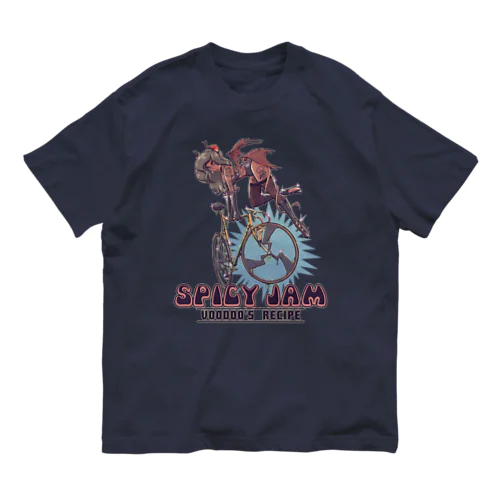 "SPICY JAM" (red) オーガニックコットンTシャツ