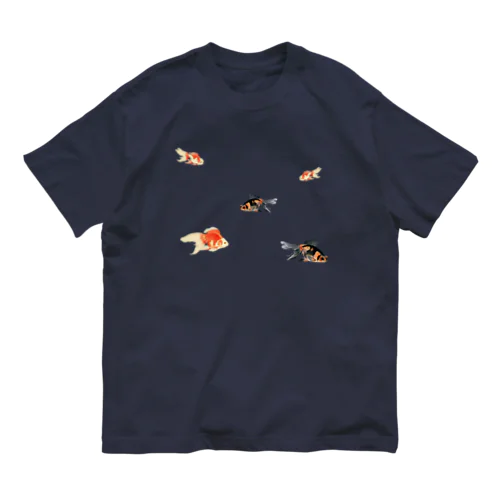 『夏祭り』 夏 琉金 金魚 金魚すくい 浮世絵 Organic Cotton T-Shirt