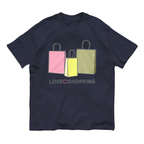 紙袋 LOVE SHOPPING オーガニックコットンTシャツ