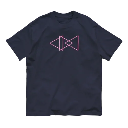 幾何学ロゴ ネオンピンク Organic Cotton T-Shirt