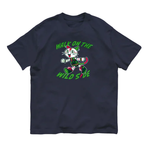 パンク猫 オーガニックコットンTシャツ