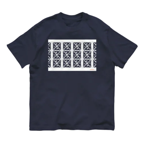 花ブロック•シークワーサー②｜Image of Block WALL at Okinawa オーガニックコットンTシャツ