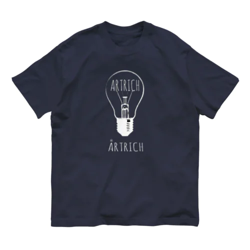 ARTRICH ロゴ　ホワイト オーガニックコットンTシャツ