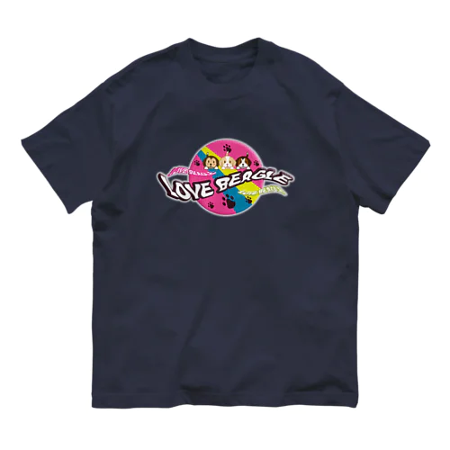 LOVE BEAGLE サイケ オーガニックコットンTシャツ