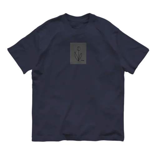 dark Gray green オーガニックコットンTシャツ