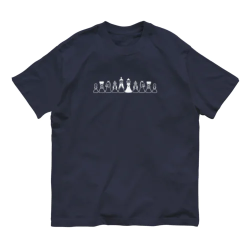 チェス一族（白） オーガニックコットンTシャツ