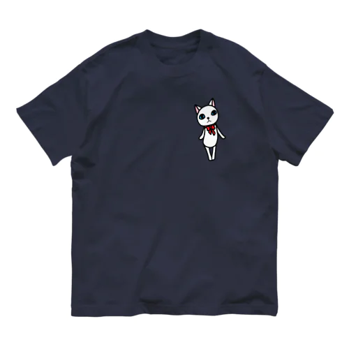 リボンのねこさん オーガニックコットンTシャツ