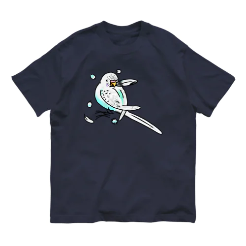 換羽なセキセイインコさん オーガニックコットンTシャツ