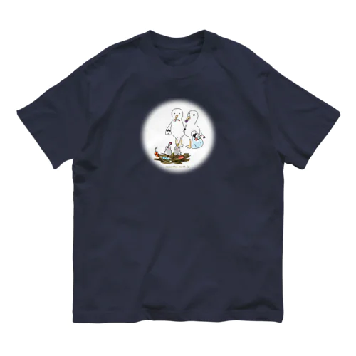 プラスチックをヒナに与える鳥 Organic Cotton T-Shirt