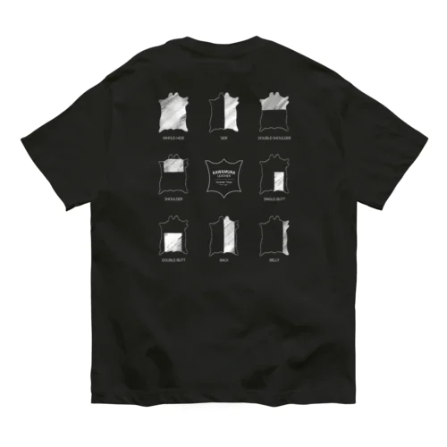 バックプリントT #01 革の部位 オーガニックコットンTシャツ