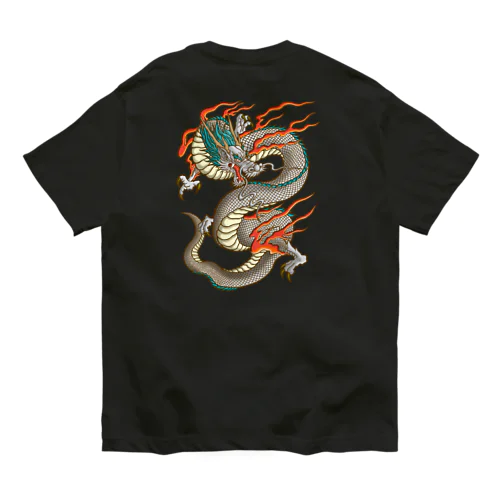 【バックプリント】白龍 オーガニックコットンTシャツ