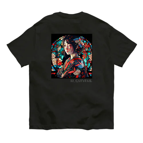 AI_CAT'sTAIL　大正美女 オーガニックコットンTシャツ